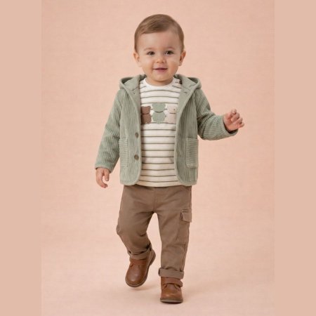 طقم ولادي شتوي مميز جداً - 3 قطع