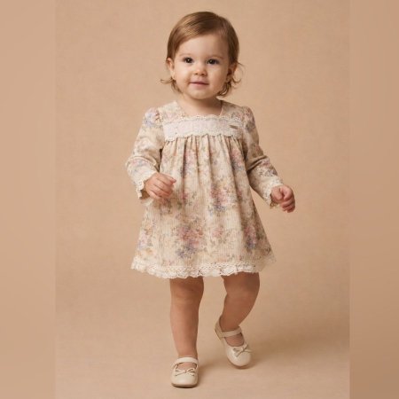 فستان الورود للأميرات مع دانتيل مميز