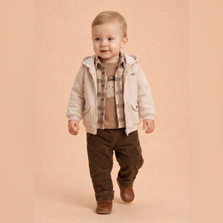 طقم ولادي شتوي فخم جداً - 4 قطع