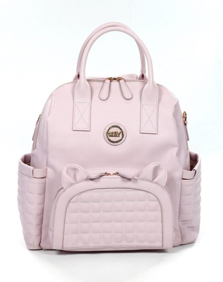 شنطة ظهر جلد بتصميم مميز ( kitty )