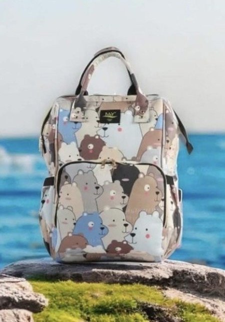 شنطة ظهر كتّان بتصميم لطيف