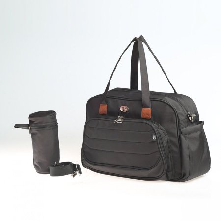 شنطة كتّان متين بتصميم مميز لون أسود